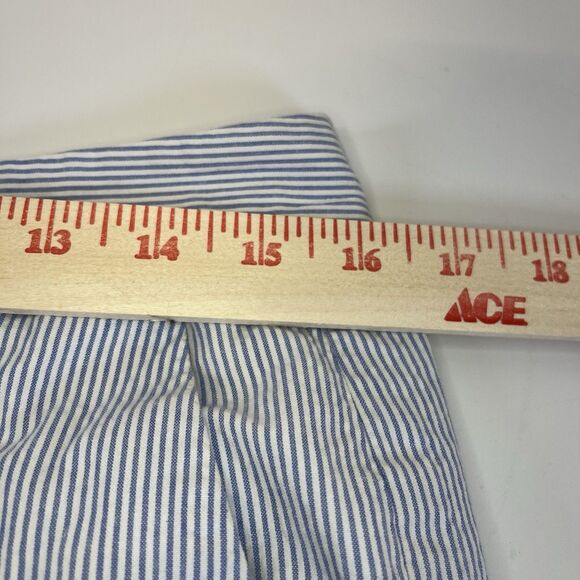 Ralph Lauren Green Label EDITA Lined Pant Slim Blue/White Pinstripe Sz 12 Petite - Picture 9 of 13